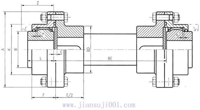 DY-FSA型浮動軸型單面嚙合聯軸器