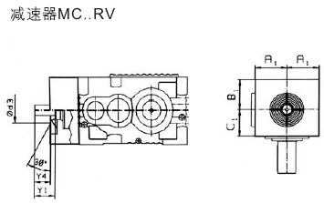 MC系列硬齒面中型齒輪減速機(jī)安裝尺寸(風(fēng)扇)